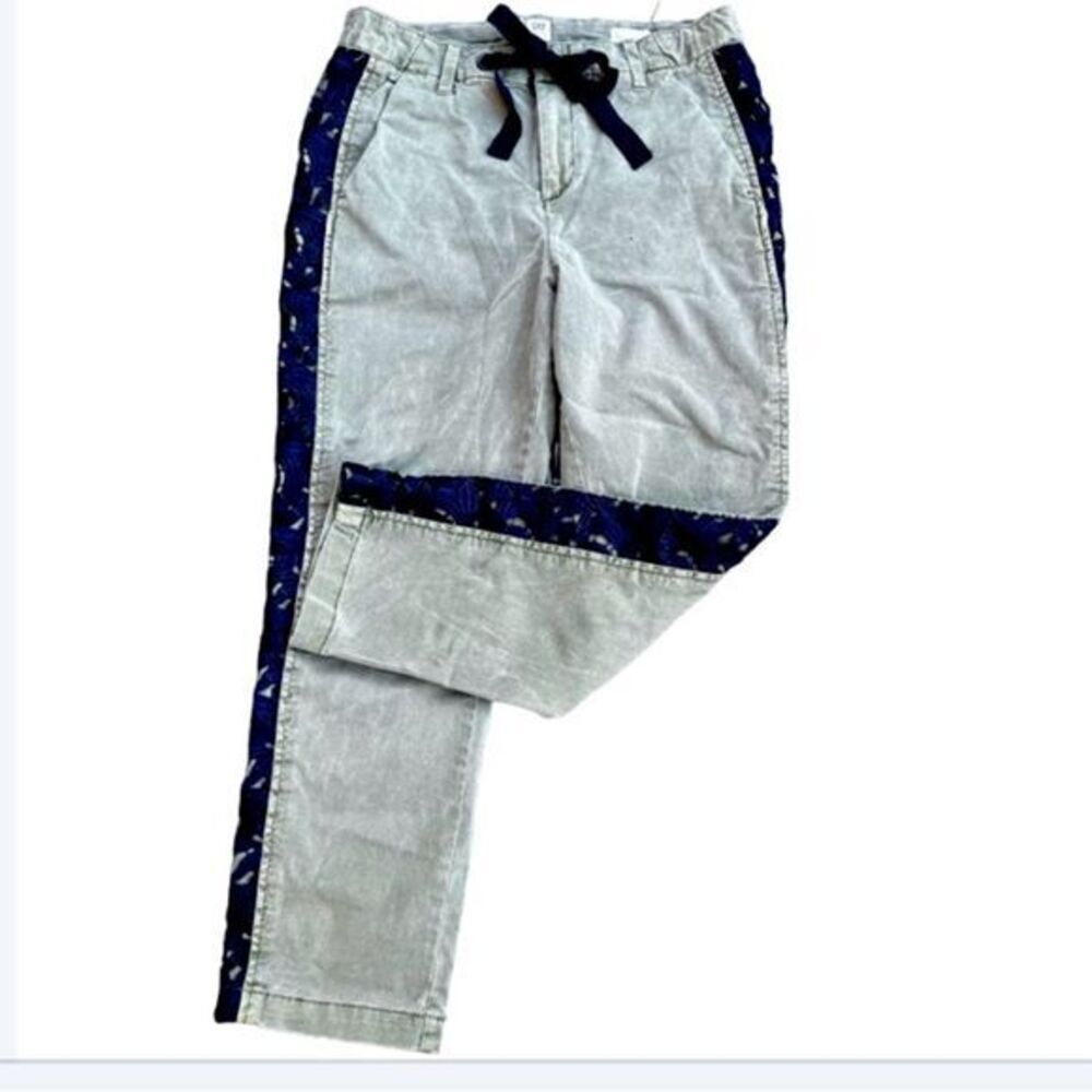 Gap Green Girlfriend Chinos Size 2 Lace Cut‑Out Indie Y2K Festival Edgy Y2K